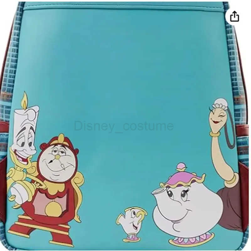 Disney Loungefly Disney Beauty and Beast Library Backpack Womens Wallet Girls Backpack Casual Backpack Shoulder Bag Childrens Gift X250412