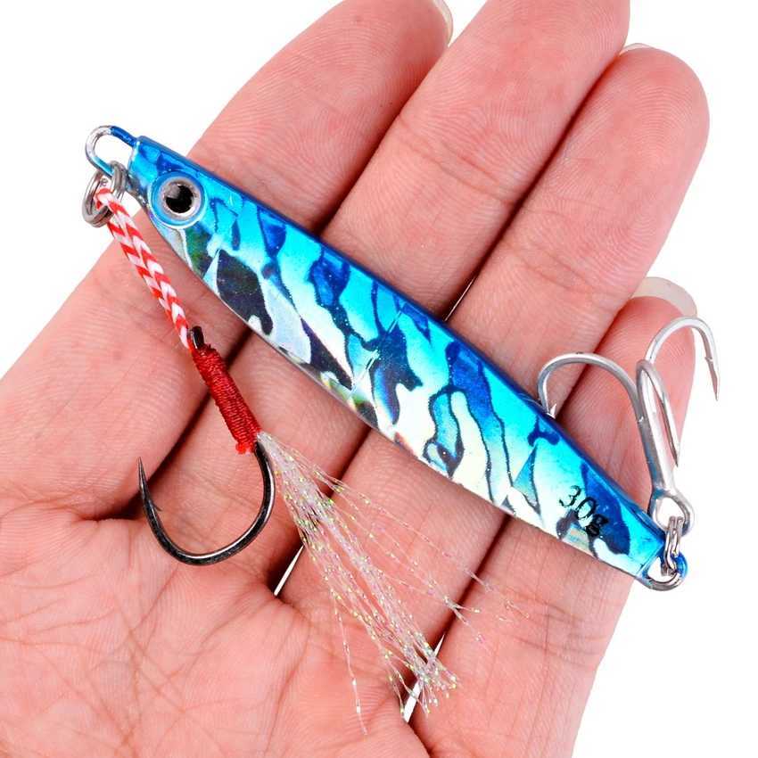 2022 Metal Jig Fishing Lure Weights 7g-40g Trolling Hard Bait Bass Fishing Bait Tackle Trout Jigging Lure Jigs Saltwater Lures Z250411