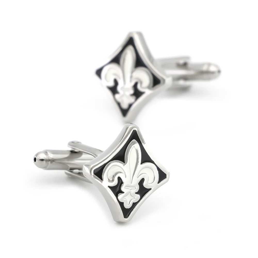 Male designer cufflinks made of high-quality copper material with blue fashionable design. Wholesale and retail of cufflinksT250412