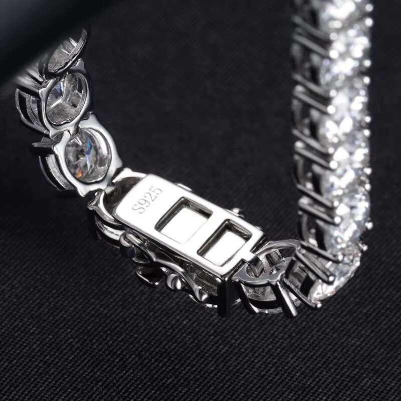 Hot Selling Man Jewelry GRA Certificates 2mm 5mm 6mm Stone VVS Moissanite Diamond Tennis Bracelets for Gift