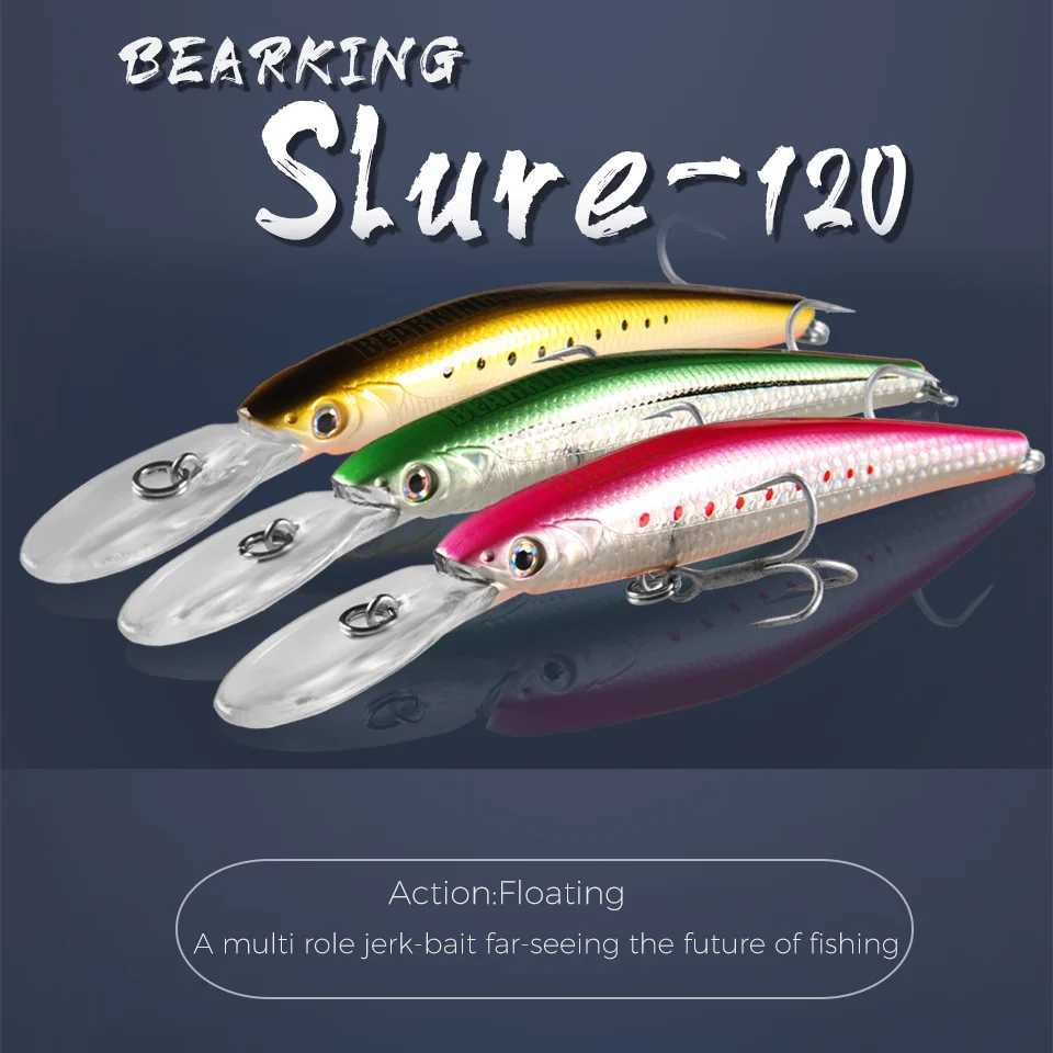 BEARKING Top Hard Baits Fishing Lures 120mm 22g long casting minnow Wobblers dive Depth 6-10ft Bass Pike Z250411