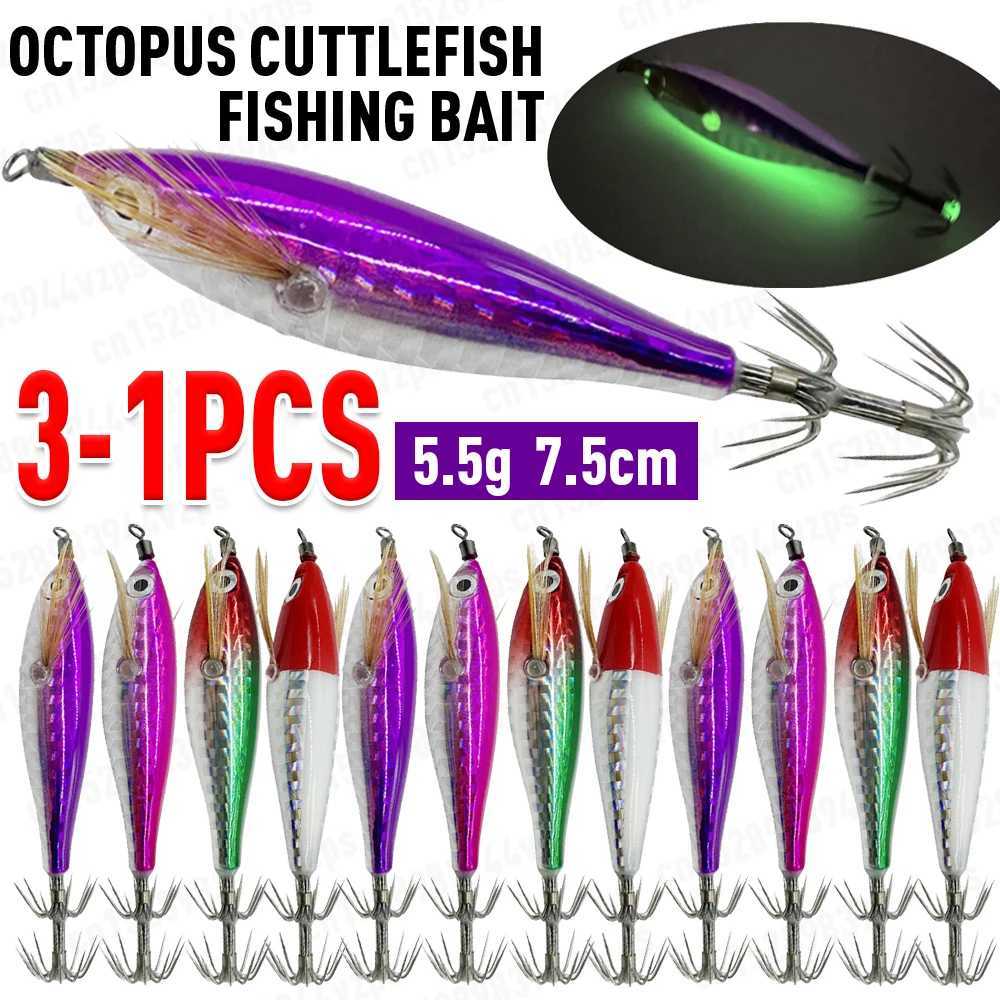 3-1Pcs Fishing Slow Jigging Luminous Fishing Lure 5.5g Jjig Bait Casting Saltwater Grouper Tuna Trolling Fishing Hook Claw Bait Z250411