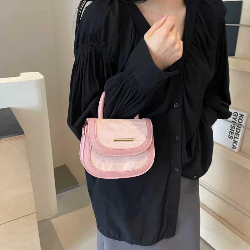 2025 Spring Summer New Womens Semi Circle Handbag Premium Ins Style Saddle Bag Cute Elegant Shoulder Purse for WomenW251112