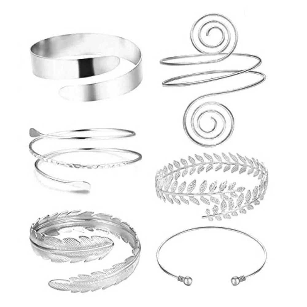Open Upper Arm Cuff Armband Women Bangle Bracelet Pulseras Acero Inoxidable Para Mujer Stainless Steel Jewerely Joyera Mujer C250411