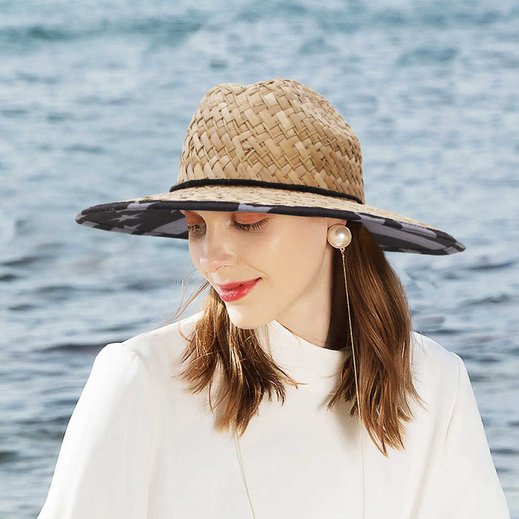 straw hat wide brown beach hat mens ten thousand hat outdoor casual hat party uniform unisex hat X250109