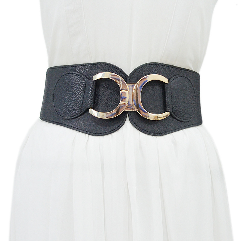 New autumn winter women's waist belt, casual slim fit, elastic and wide waistband, paired with coat