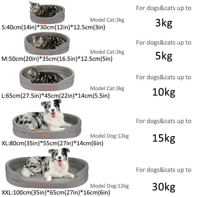 Polar wool dog bed waterproof 600D Oxford cloth and winter warm polar wool double-sided suitable for all seasons X250412