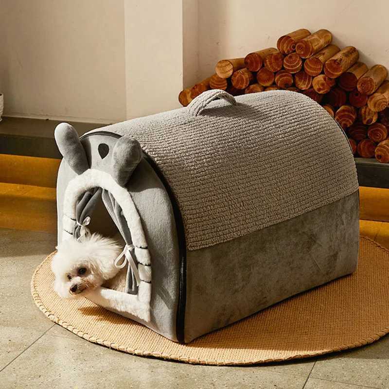 Pet dog bed comfortable cat mat detachable and washable pet cat and dog house nest warm winter deep sleep tent suitable for small medium and large pet
