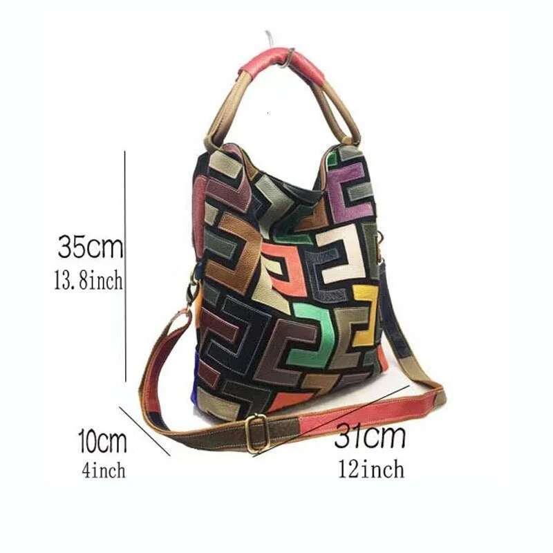 High Quality A4 Vintage Top Grain Genuine Leather Women Handbag Cowhide Shoulder Messenger Bag Female Purse M1072
