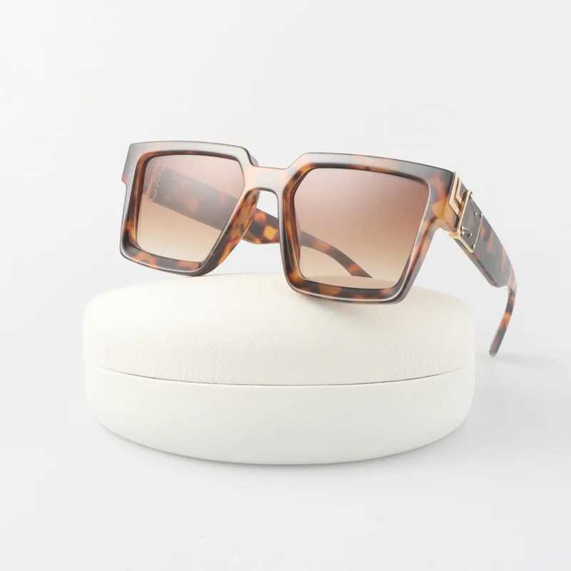 Square Vintage Sunglasses Man Brand Designer Fashion Mirror Sun Glasses Male Retro Black Outdoor Travel Mirror Oculos De Sol Z250411