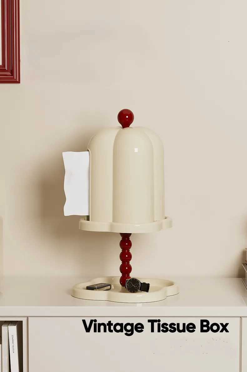 French retro tissue box in the ancient style of advanced sense of box creative living ro light luxury pumping paper box Y251112