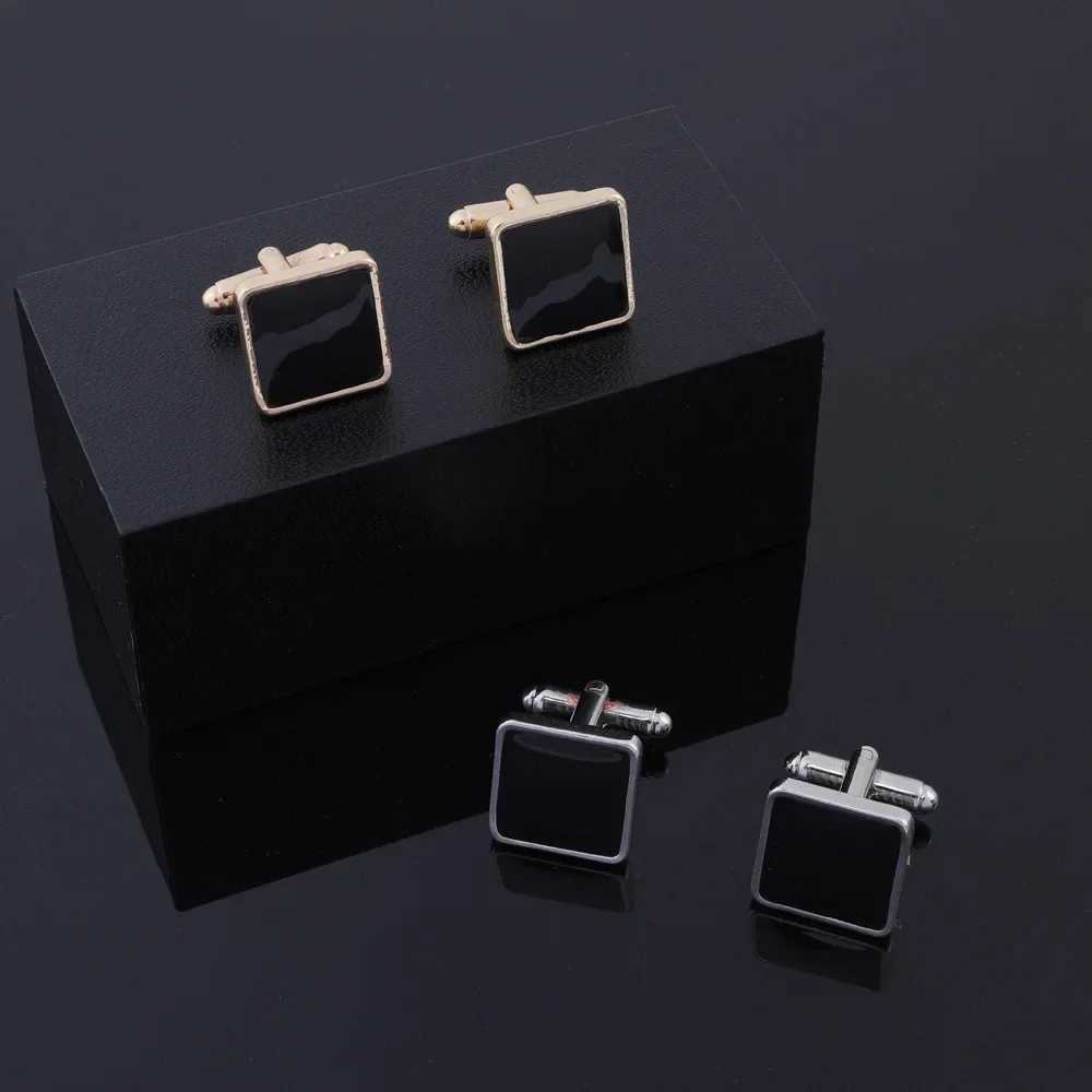 French square cufflinks fashion mens business banquet set shirt cufflinks buttons luxury wedding cufflinks gift 2024T250412