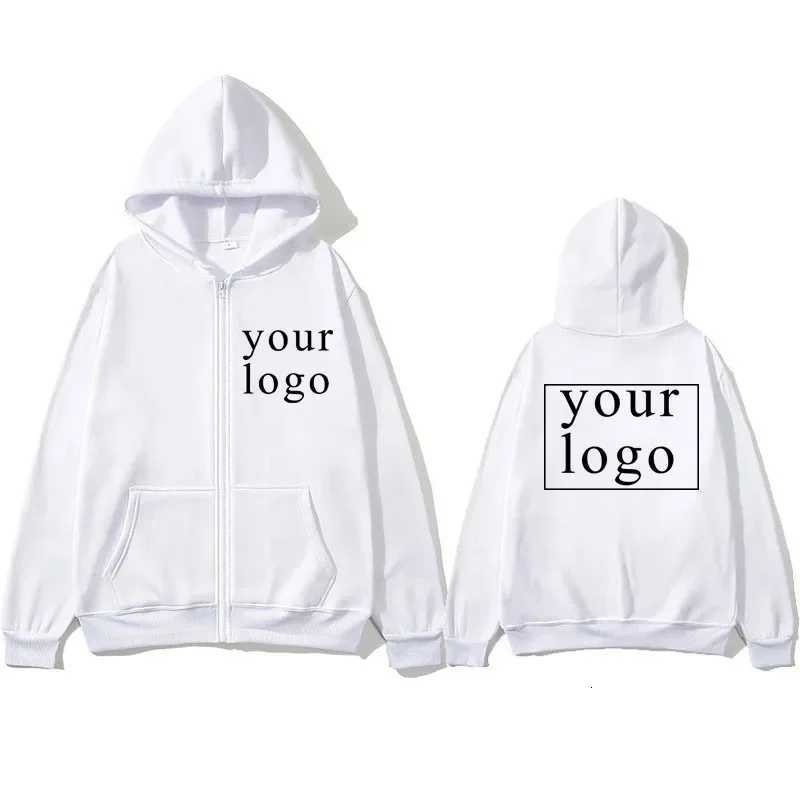 POD customization Chain hooded cardigan new fashion your own design brand /customized image replication anytime anywhereT251112