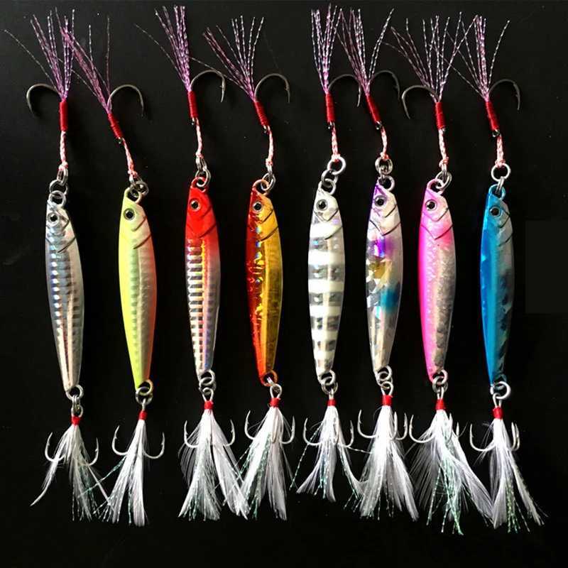 Fishing Glow Jigs 15g/6cm 7g/10g/20g/25g/30g Jigbait Lure Shore Cast Decoys Metal Cast Jig Spoon Luminous Artificial Bait Lures Z250411