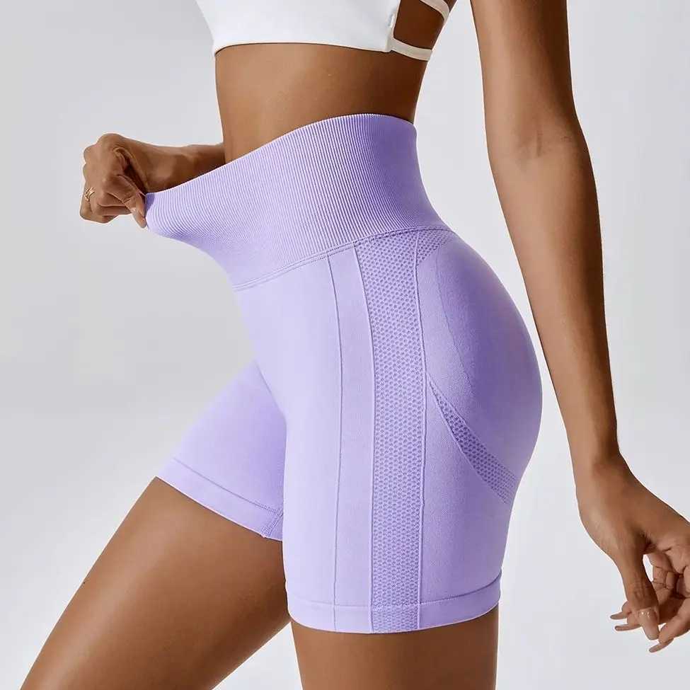 Seamless shorts high waisted push up training boots Scrunch hip cycling shorts yoga pants gym apparel womens sportswear Y250412