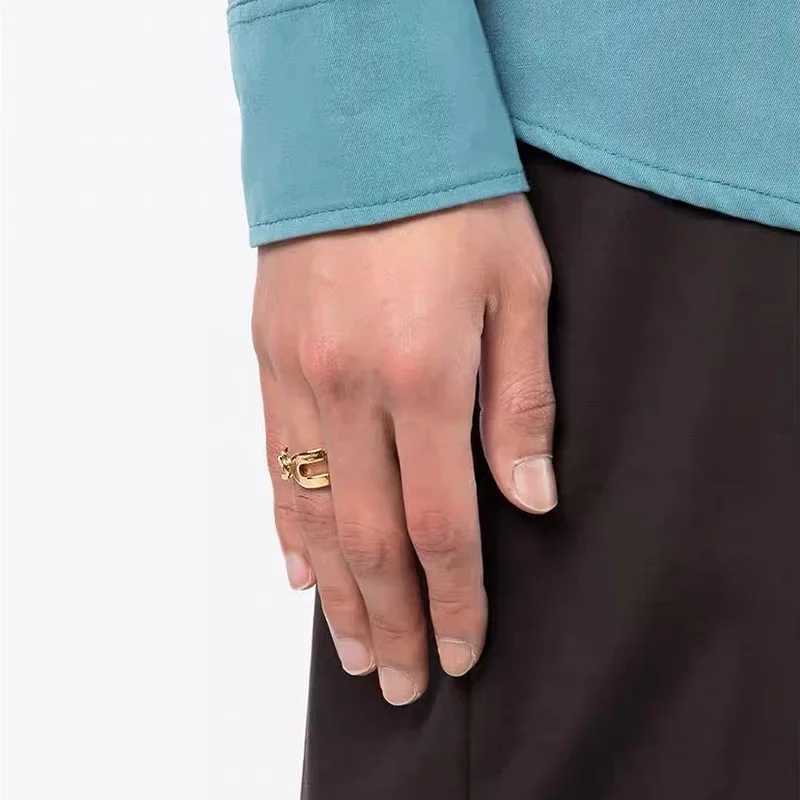 Ambush Safety Pin Ring Vintage Adjustable Unisex Ring Original Design Popular on the Internet for Men and WomenXJ250412
