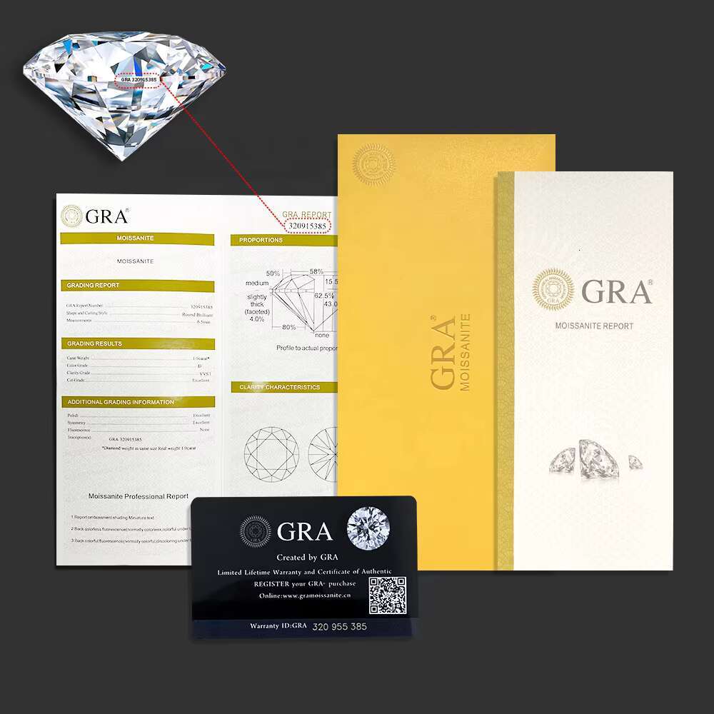 Reliable Quality Fine Stud Earrings Hot Selling Silver Sterling 4prong 1ct 2ct 3ct Moissanite Diamond Jewelry