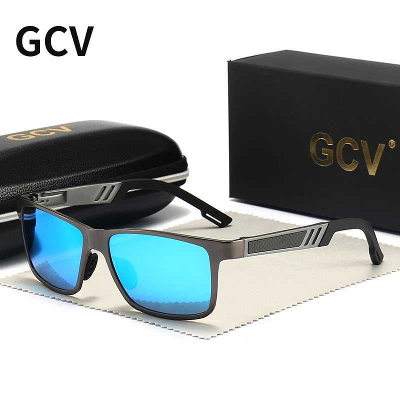 GCV Men Polarized Sunglasses Aluminum Magnesium Sun Glasses Driving Glasses Rectangle Shades For Men Oculos masculino Male UV400 Z250411