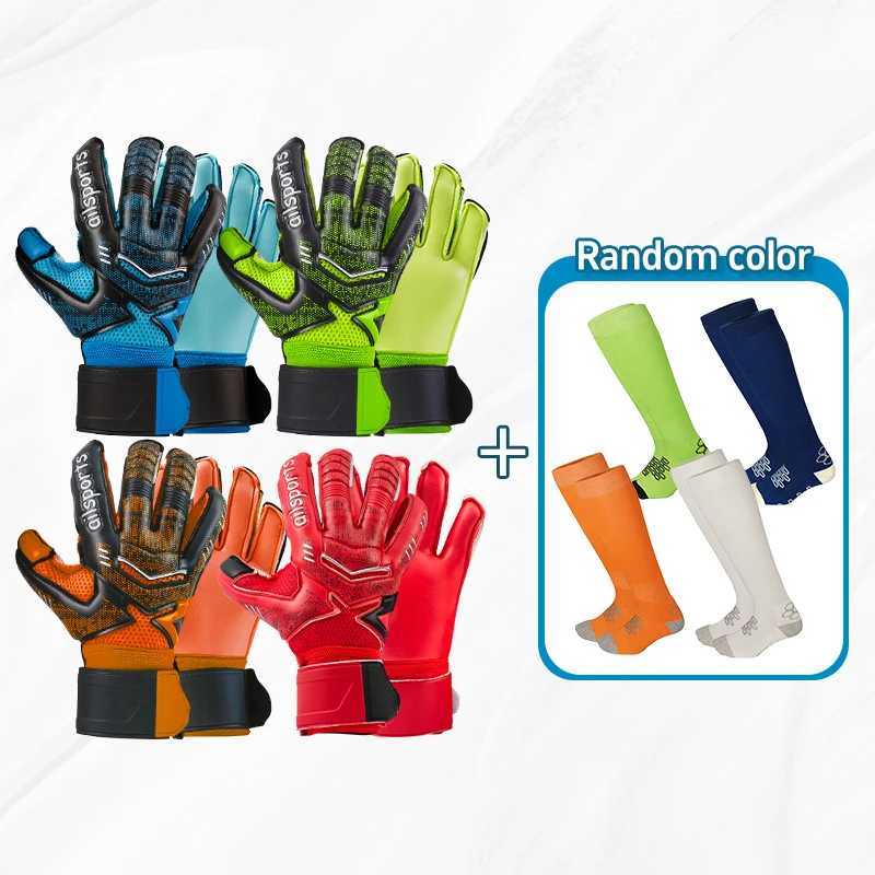 Mens professional football goalkeeper gloves childrens latex finger protection adult football sports anti slip goalkeeper glovesXJ250412