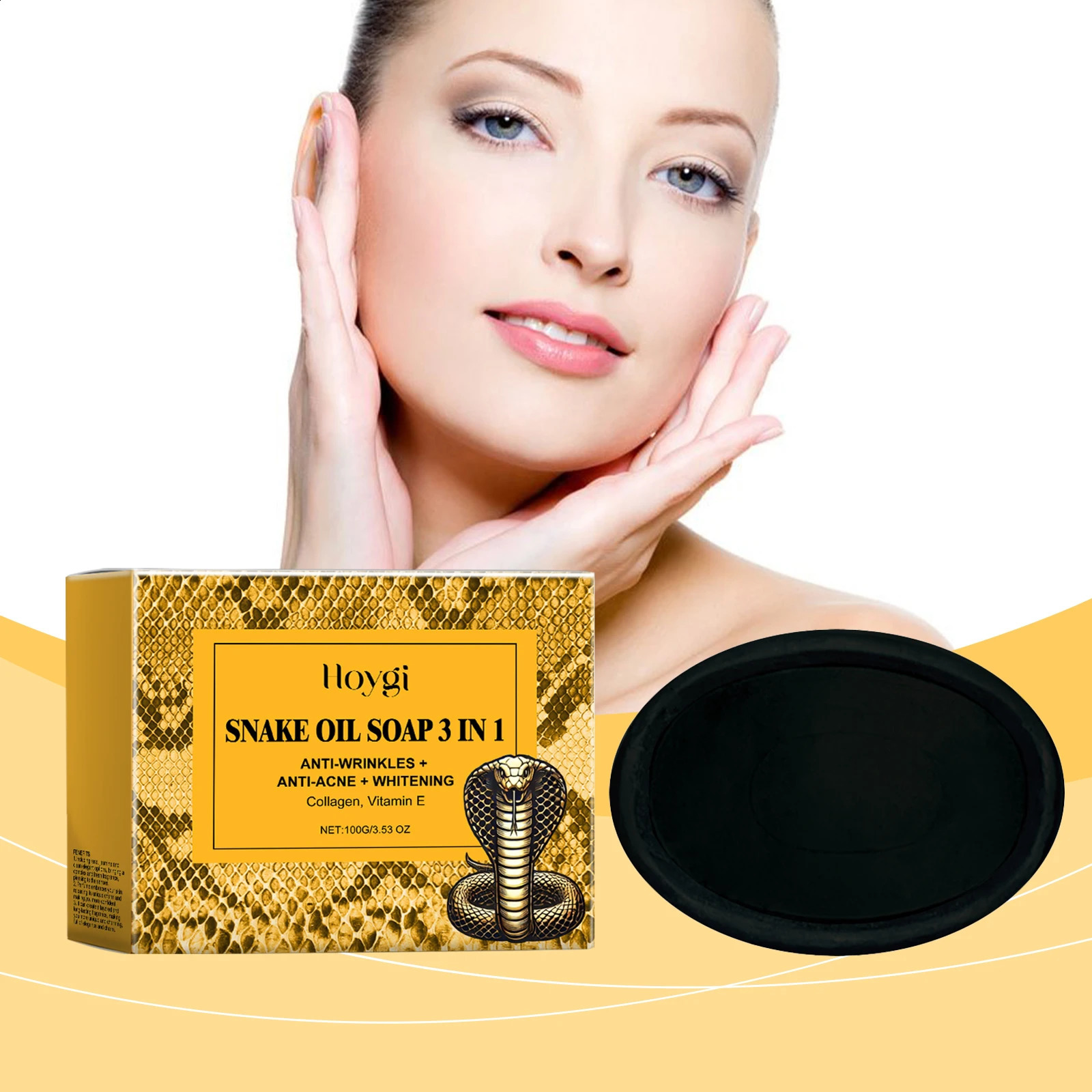Hoygi snake oil cleansing soap gently cleanses facial skin making it soft smooth and fresh and controls the oil to 100g 250411