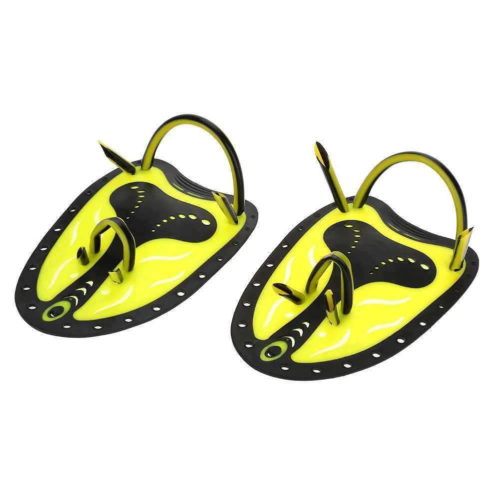 WHALE adult adjustable silicone hand woven strap diving gloves finger flip learning equipment professional swimming paddle fingerY250412