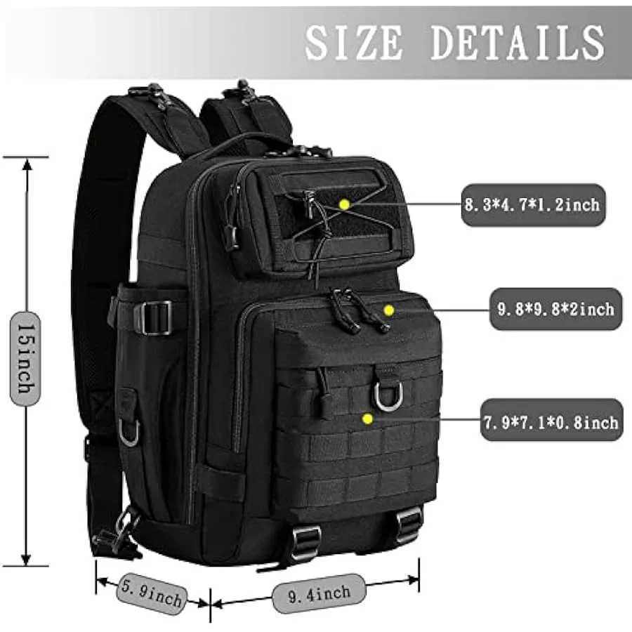 Fishing Backpack Tackle Bag Sling Bag Water-Resistant Fishing Backpack with Rod Holder Large Fly Fishing Bag for Fishing Campin Z250411