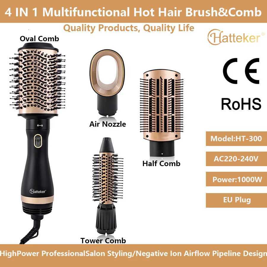 4-in-1 Hot Air B 1000W High Power Negative Ion Hair Styling Tool Oval B Teeth Suitable for Curling Straightening H251112