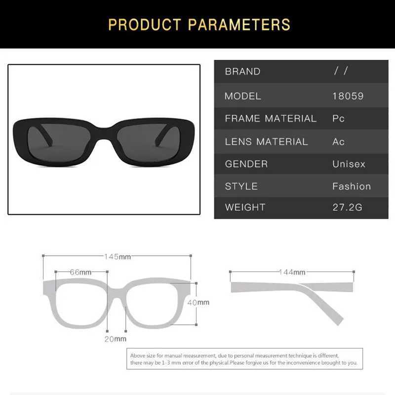NEW Fashion Vintage Sunglasses Women Retro Rectangle Sun Glasses Female Ins Popular Colorful Square Eyewear Worldwide Wholesale Z250411