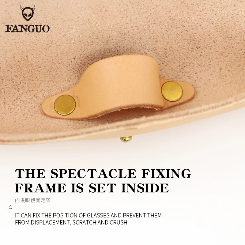 Cowhide Sunglasses Box Solid Color Sunglasses Bag Glass Protective Cover Genuine Leather Glasses Box 250409