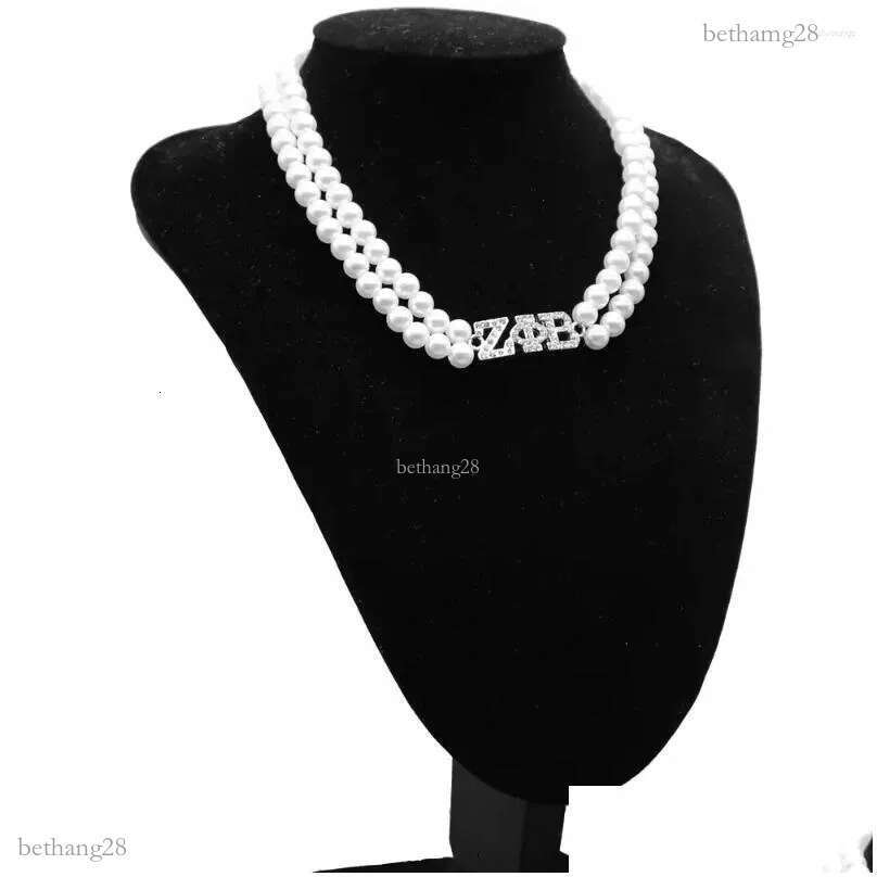 Chokers Choker Imitation Pearl Statement Greek Organization Society Zob Sign Zeta Phi Beta Necklace Drop Delivery Jewelry Necklaces Pe Otmqo