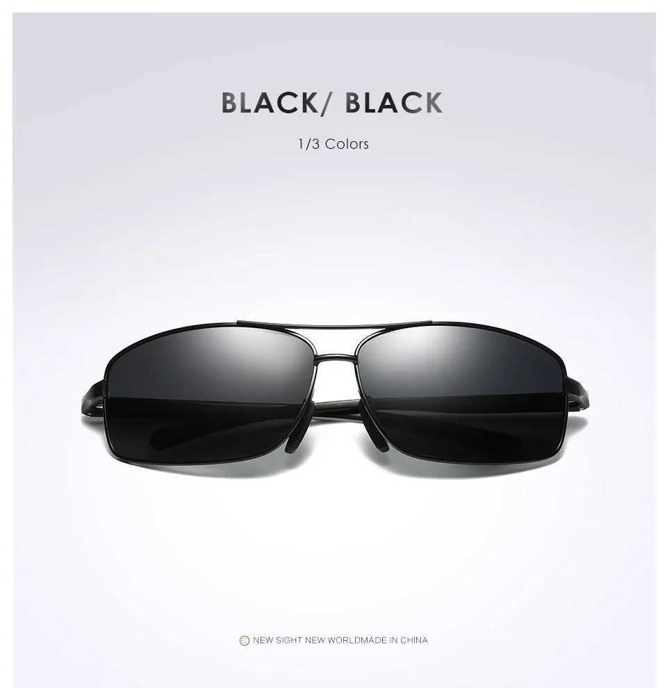 AORON Classic Retro Mens Polarized Sunglasses Men Rectangle Sun Glasses Aluminum Frame Sunglasses Men UV400C250411