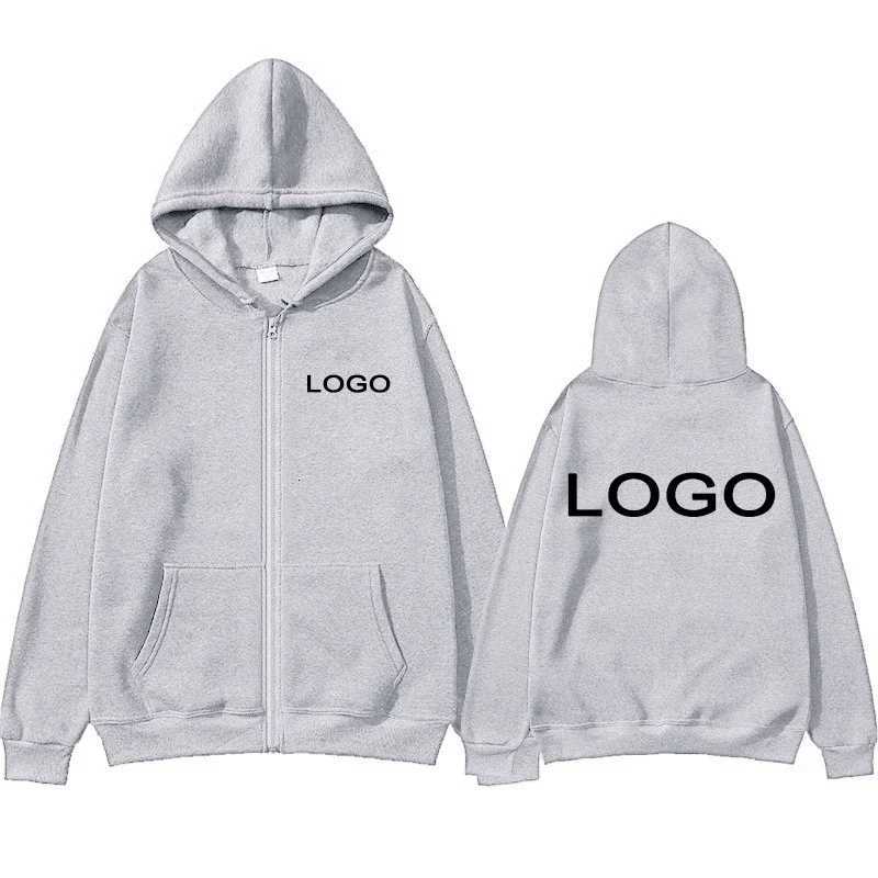 POD customization Customized Printed Women Zipper Up Hoodie Loose Casual Clothing Men Fashion Long Sleeve Hooded Pullover Personality SweatshirtsT2511