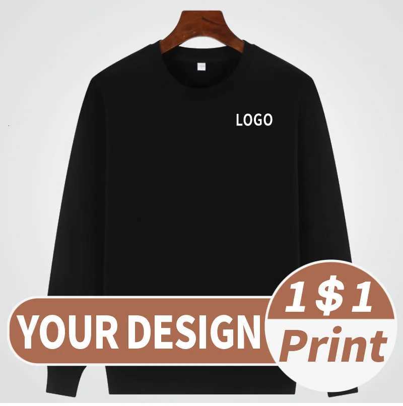 POD customization Customized casual sweaters T-shirt making Team clothing embroidery Print of long sleeved work clothes for autumn and winterT251112