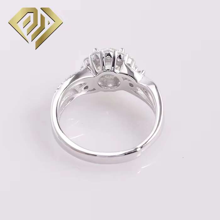 Moissanite Ring Gold Diamond Engagement Ring
