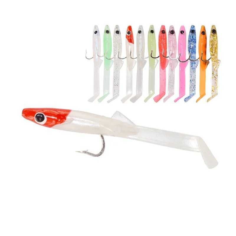 Afishlure Black Eel Fishing Lure Sea Small Game Bait 65mm 1.5g 8pcs Raglou Pesca Vinilos Pesca Swimbait Z250411