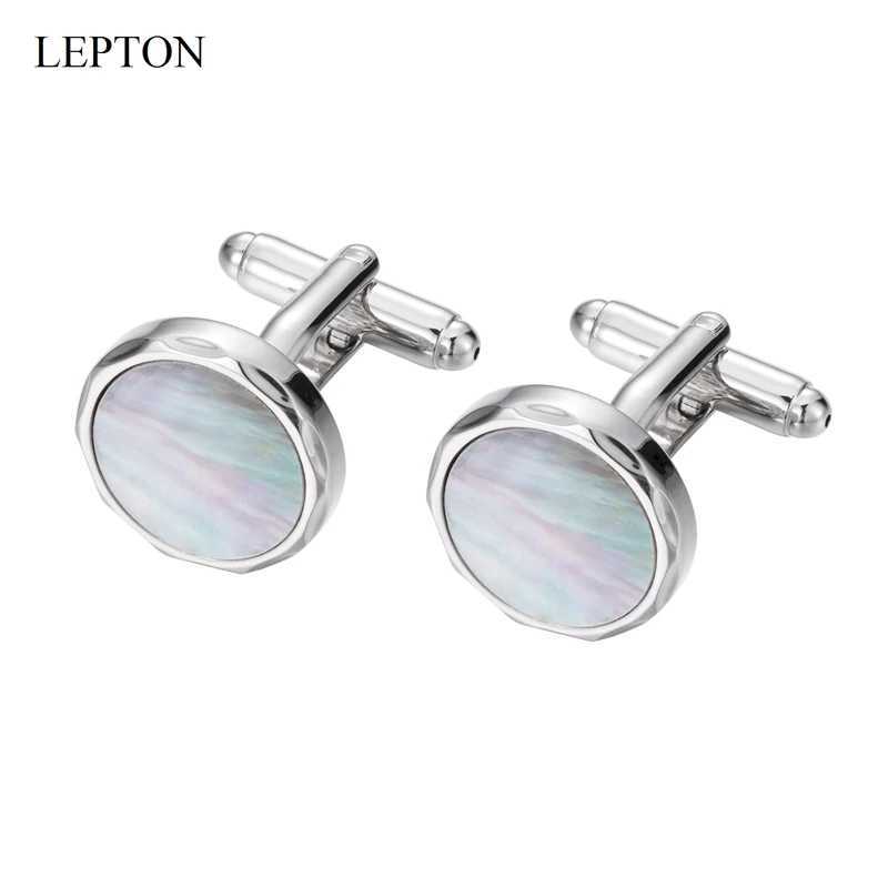 Low key luxury mother of pearl cufflinks tailcoat stud set lightweight colored shell cufflinks necklace studs mens gift cufflinksT250412