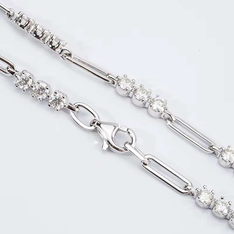 Mosinite Diamond Jewelry Moissanite Classic Style Bracelet 925 Sterling Silver with 18K White/Gold Plating Gift for Women