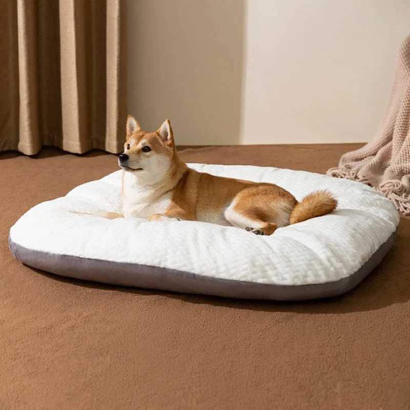 Oval dog cushion thick cushion detachable and washable dog bed winter dog house floor mat pet sleep mat X250412