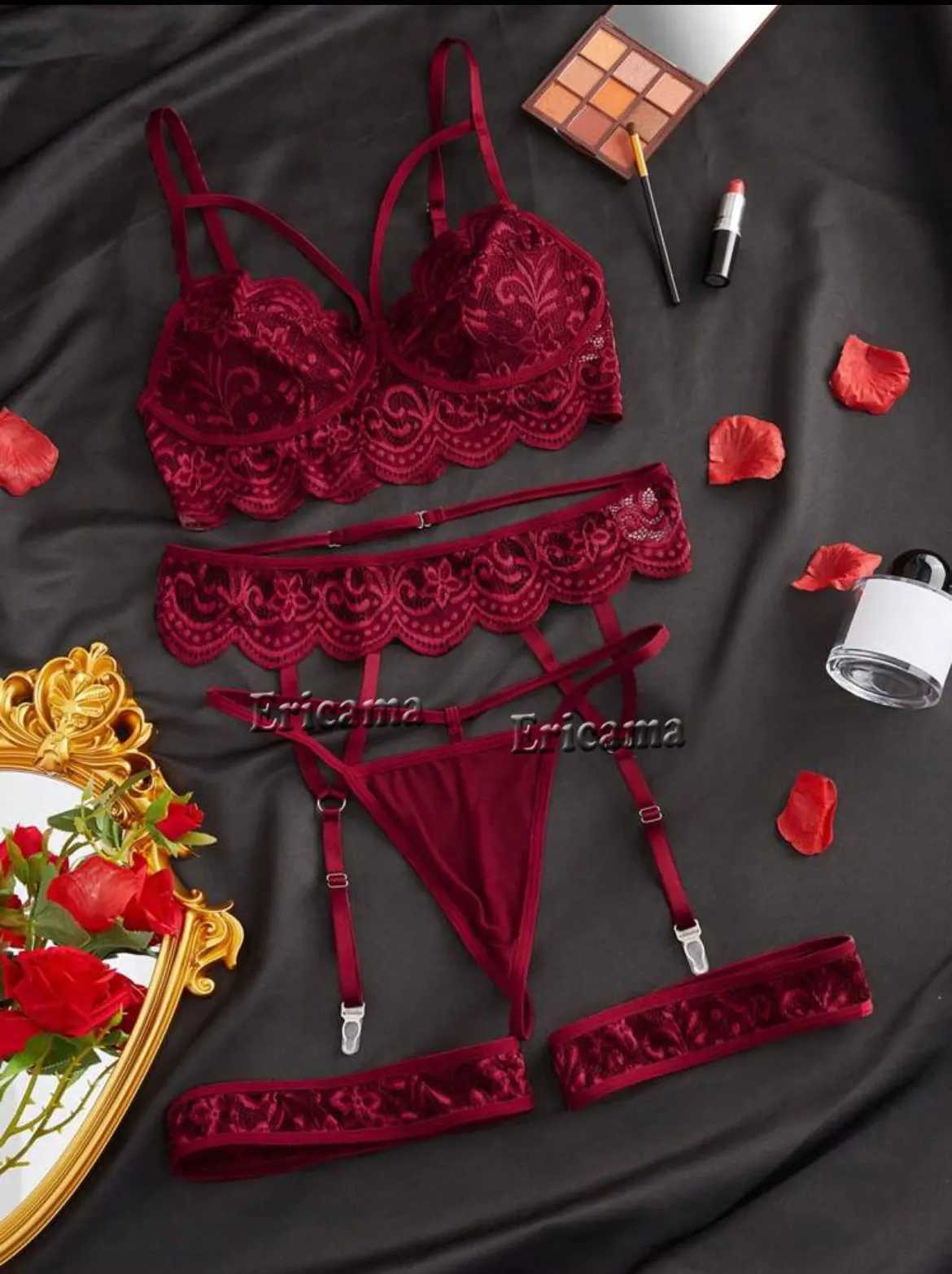 Sexy lace bra and underwear set transparent bra exotic set sexy thong womens sexy underwear W250412