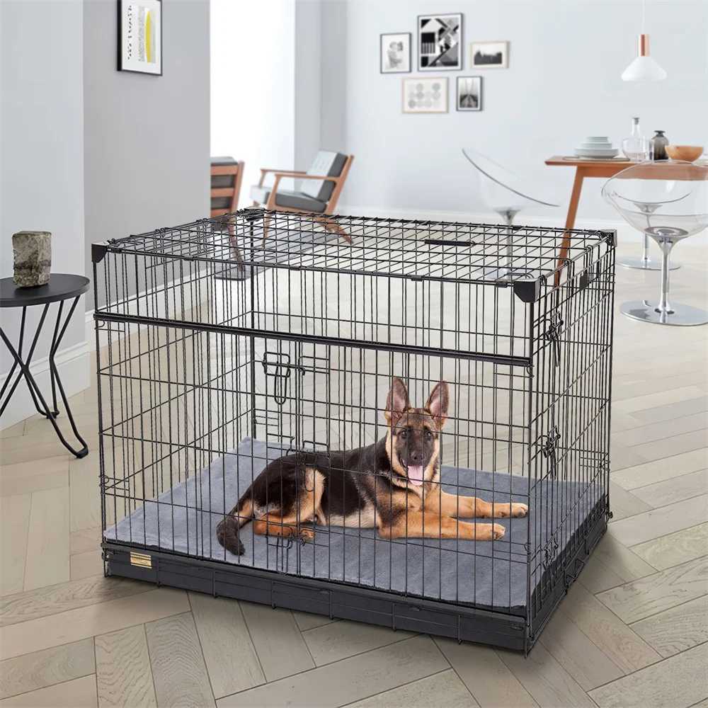 Large orthodontic dog bed waterproof pad Pet pad 2-in-1 pet dog Flat noodles box bed indoor and outdoor with removable and washable cover X250412