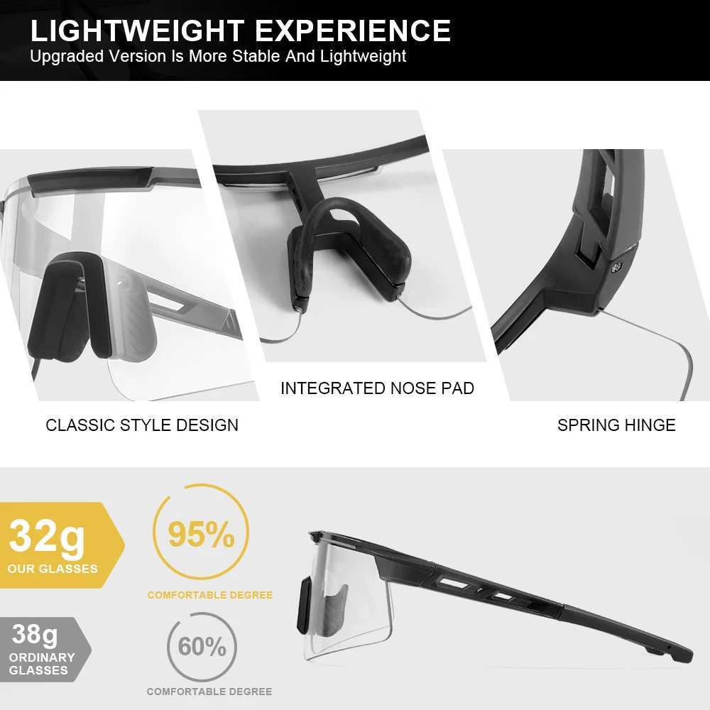 CRIXALIS Outdoors Sports Photochromic Sunglasses for Men Women Oversized Goggles Sun Glasses Male Riding Shades Female UV400C250411