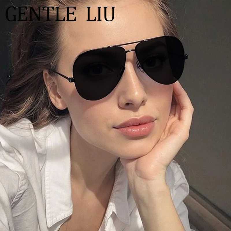 Oversized Pilot Mask Sunglasses Women 2025 Luxury Brand Vintage Oval Big Frame Sun Glasses For Ladies Driving Eyewear UV400 Z250411