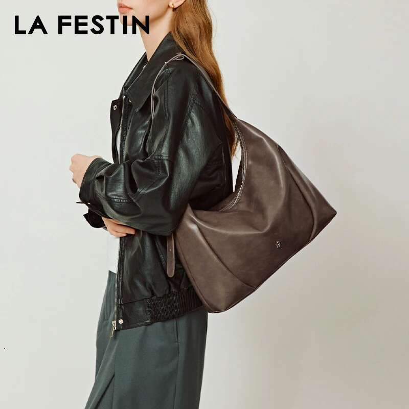 LA FESTIN Original Women's Shoulder 2025 New Designer Bags Ladies Leather Bag Large Capacity Handbags Women