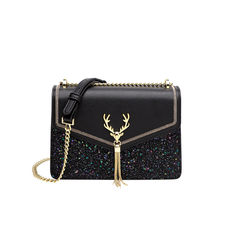 designer bag Super Fire Tassel for Women's Trendy Sequin Crossbody Underarm Shoulder High end Versatile Small Square Bag Crossbody bag