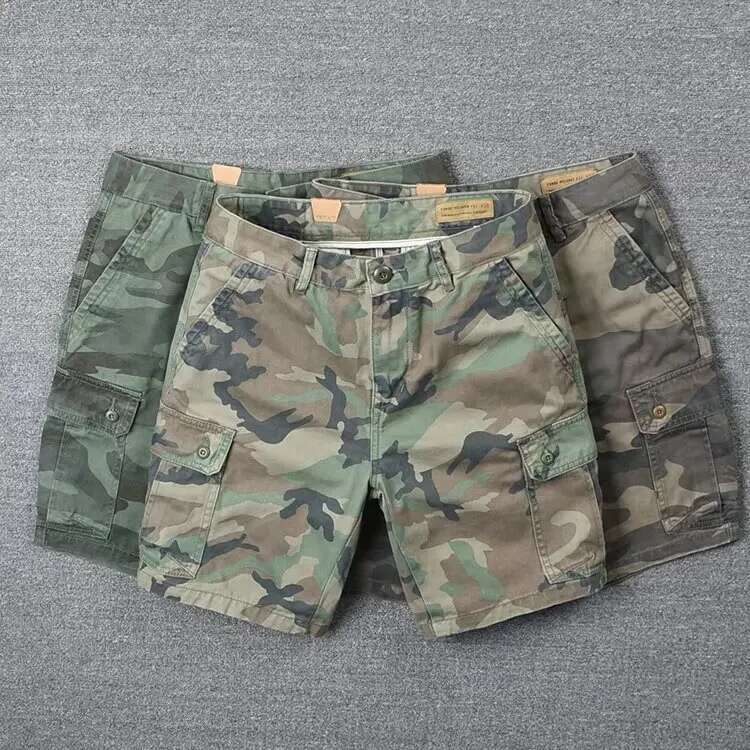 for Men Summer Casual Shorts Mens Brand Short New 4 pocekts Multi-pocket Camouflage Cargo Pants Man