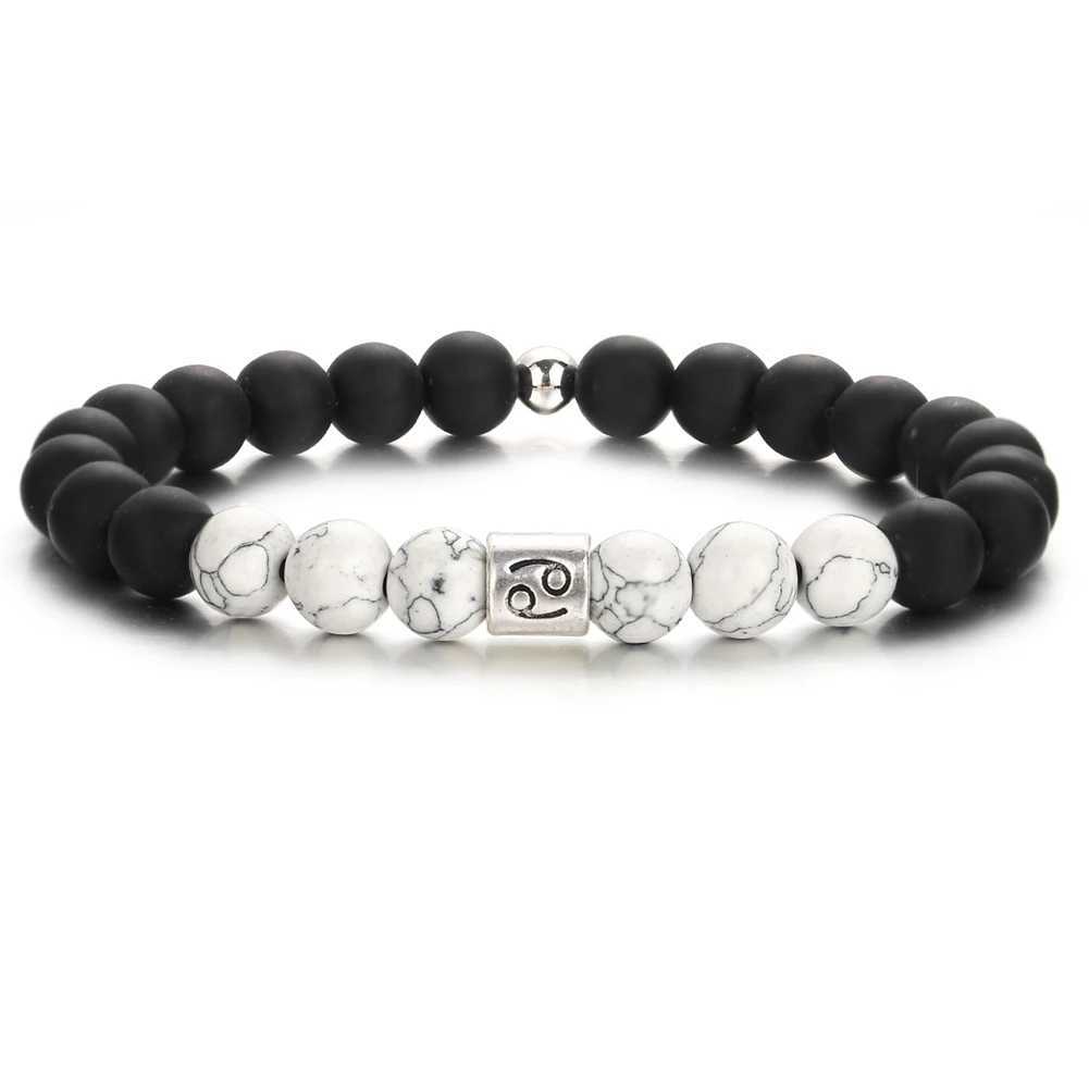 12 Constellations Handmade Beads Volcanic Stone Bracelets For Women Personalized 12 Zodiac Bracelet Bangles on handC250411