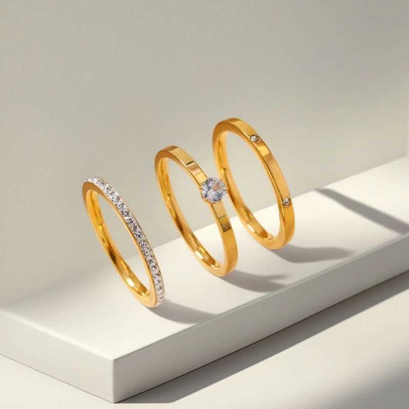 Luxury white zircon stainless steel ring for women 2025 new fashion 4MM-8MM finger jewelry decoration girl party giftXJ250412