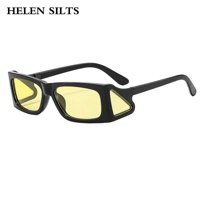 Unique Small Square Sunglasses Fashion Retro Brand Designer Clear Ocean Lens Trending Punk UV400 Sun Glasses for Men And WomenC250412