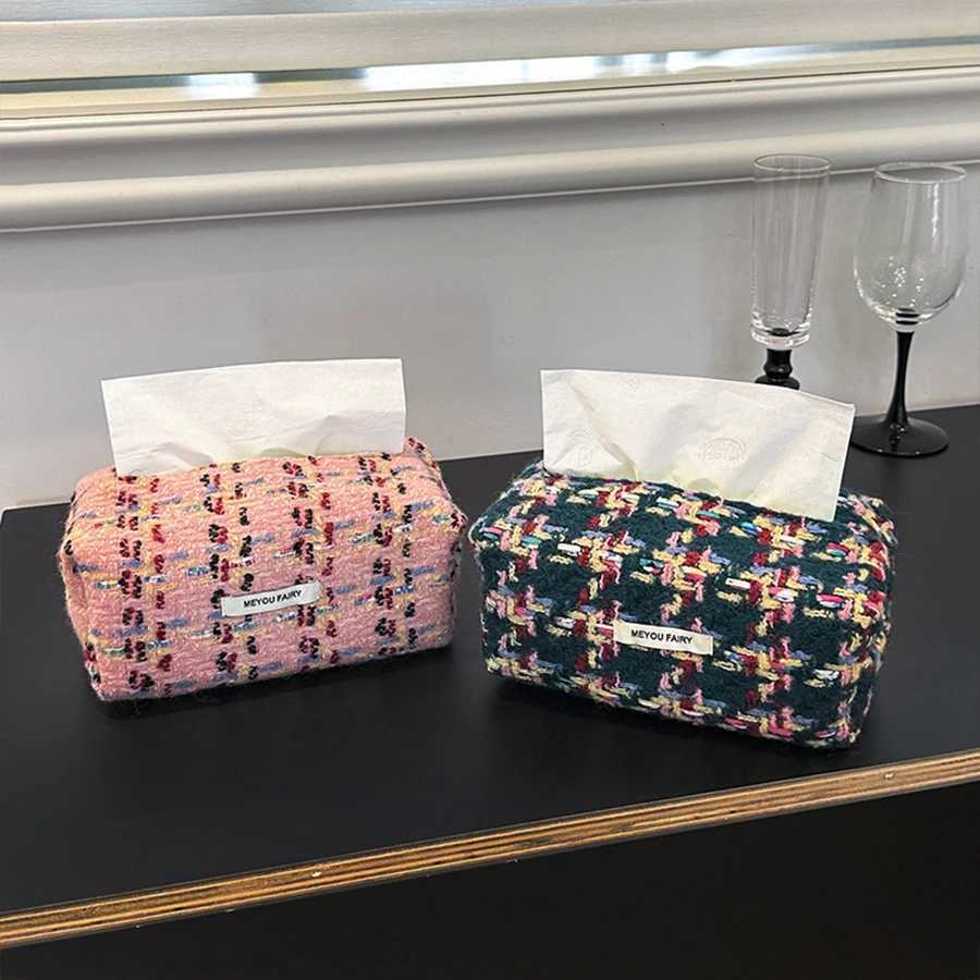 Nordic Tissue Box Cloth Art Simple Living Ro Paper Holder Desktop Napkin Box He Use Y251112