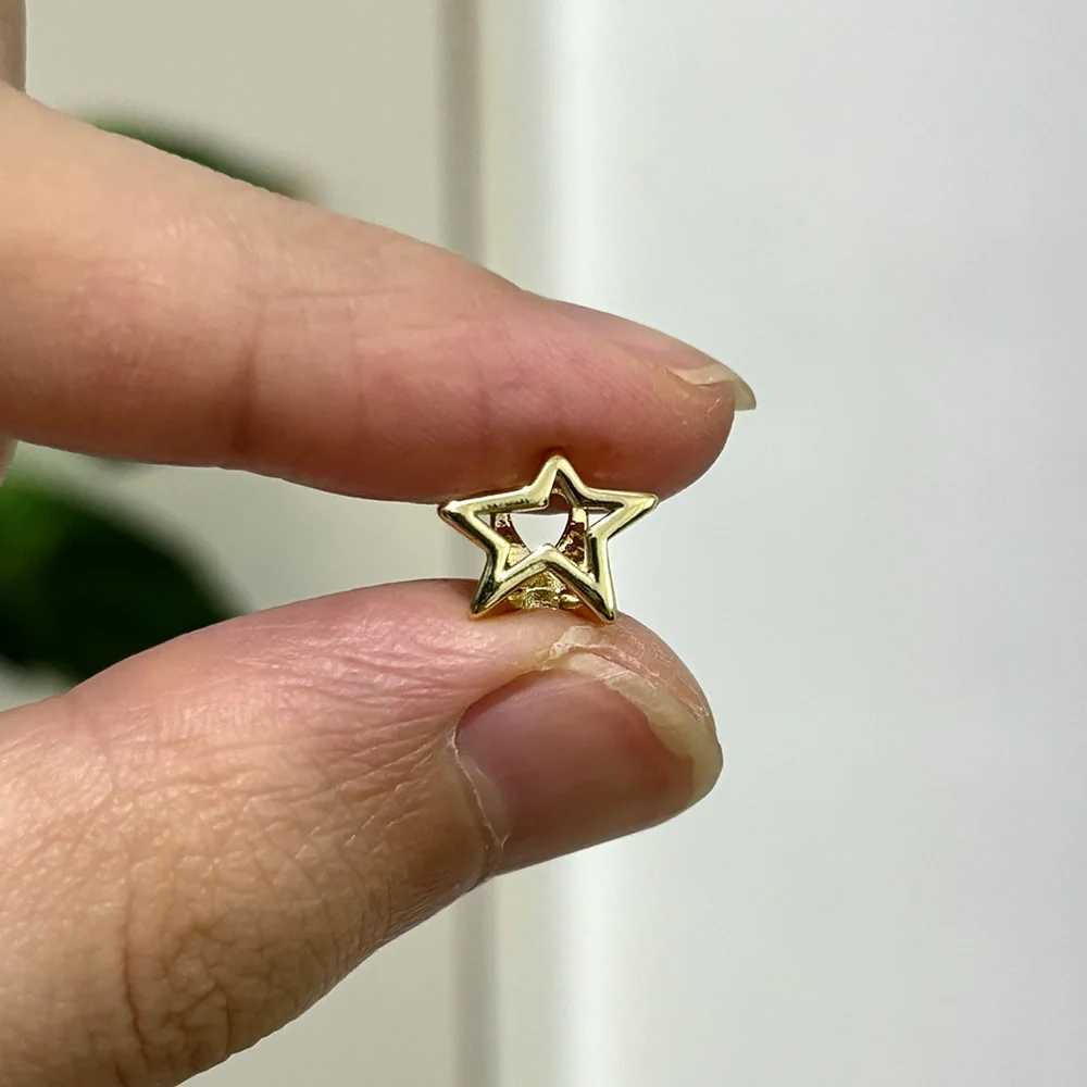 Rachelz Irregular Hollow Pentagram Teeth Grillz Hip Hop Gold Silver Colored Tooth Cap W250412